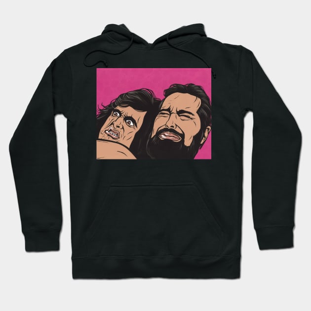 Samurai Cop Fight Scene Hoodie by turddemon